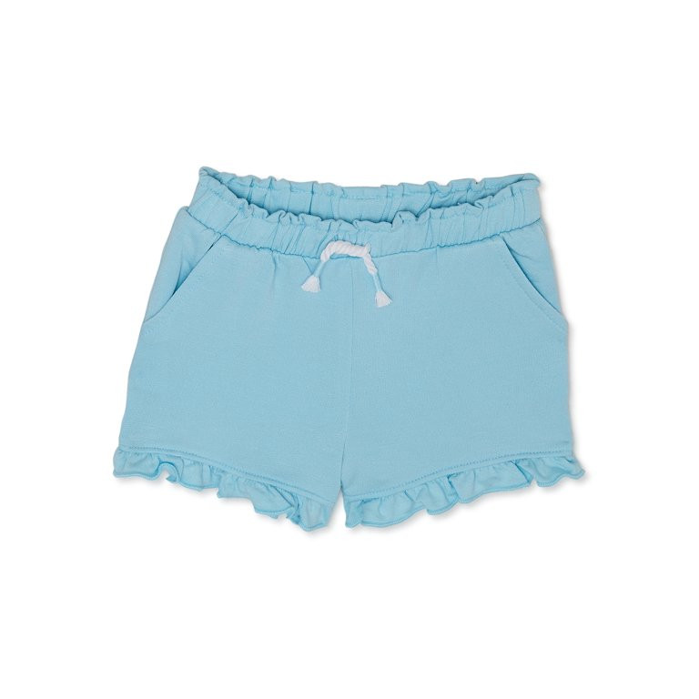 Garanimals Baby Girl French Terry Ruffle Shorts, Sizes 0-24 Months | Walmart (US)