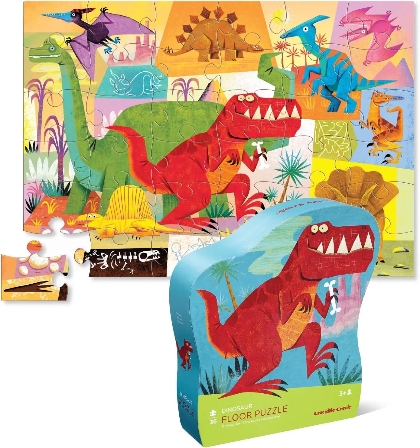 Crocodile Creek 36-Piece Jigsaw Floor Puzzle - Fun Floor Puzzles for Kids Ages 3-5 - Heavy-Duty S... | Walmart (US)