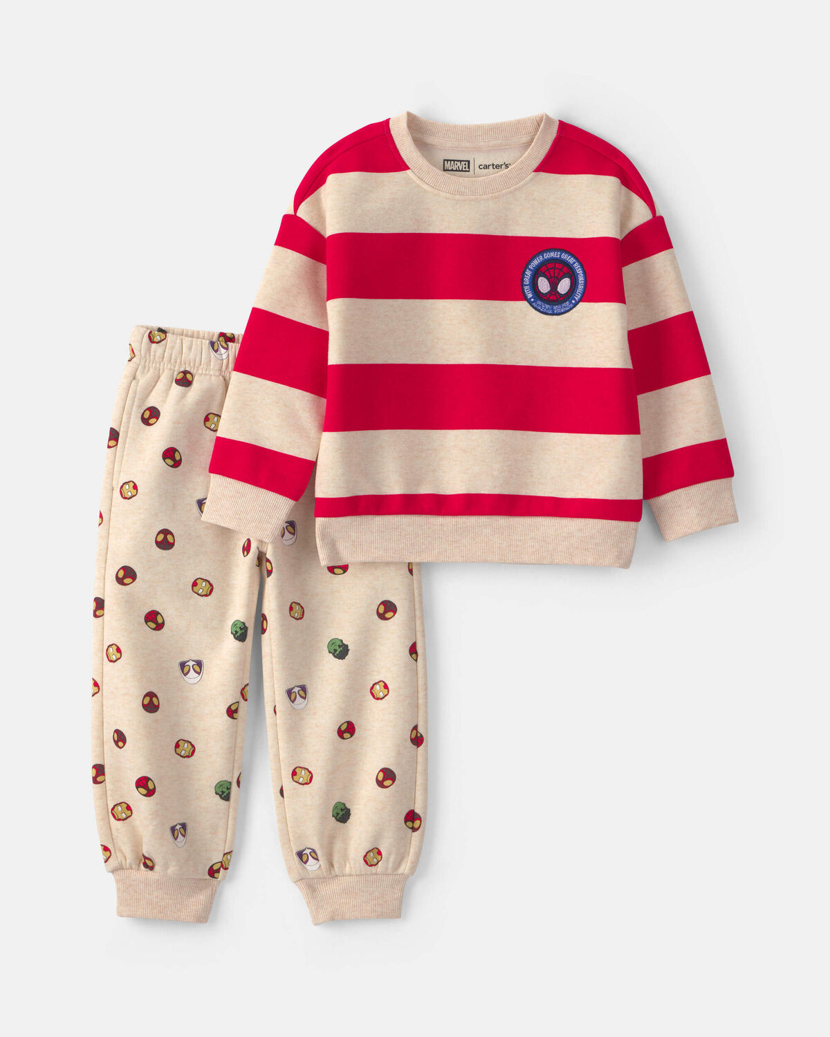 Toddler Boy 2-Piece ©Marvel Spidey Long-Sleeve Top & Pant Set - Red/Cream | Carter's Inc