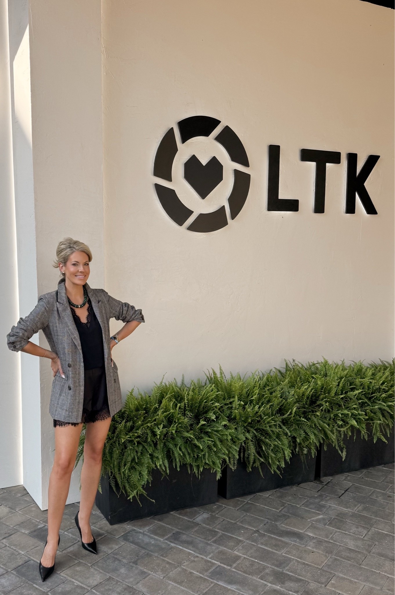Business casual, but make it chic 🤍✨ This Vici jacket paired with an easy Amazon tank + shorts gives that polished, put-together feel while still keeping things comfortable. I finished it off with designer heels for a little splurge moment because I’ll forever love mixing budget-friendly basics with a touch of luxury. The perfect high-low look for meetings, events, or anywhere you want to feel effortlessly elevated.

#LTKCon #LTKootd #LTKWorkwear