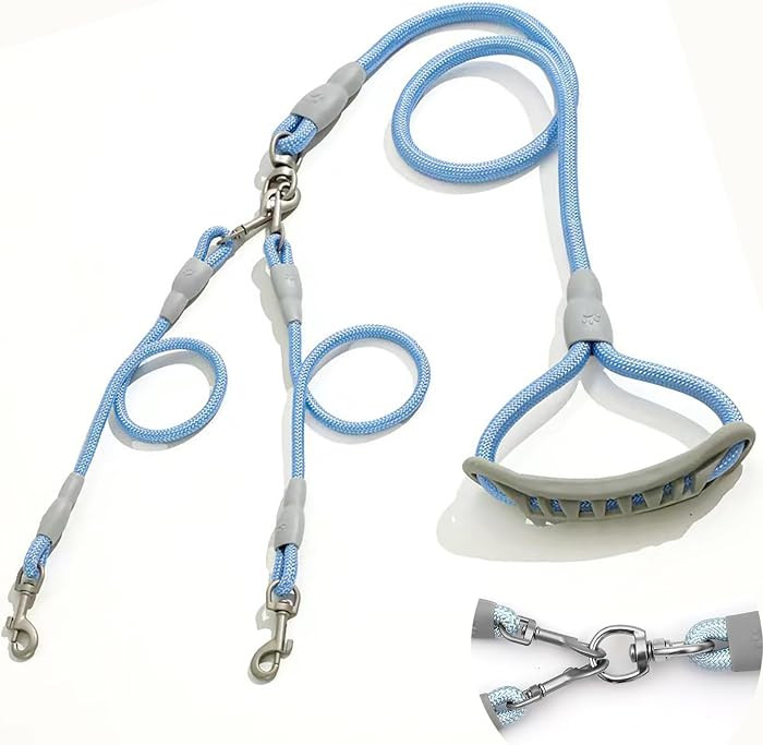 Dual Dog Leash with Tangle-Free Swivel – Heavy-Duty Two Dog Leash No Tangle for Walking, Runnin... | Amazon (US)