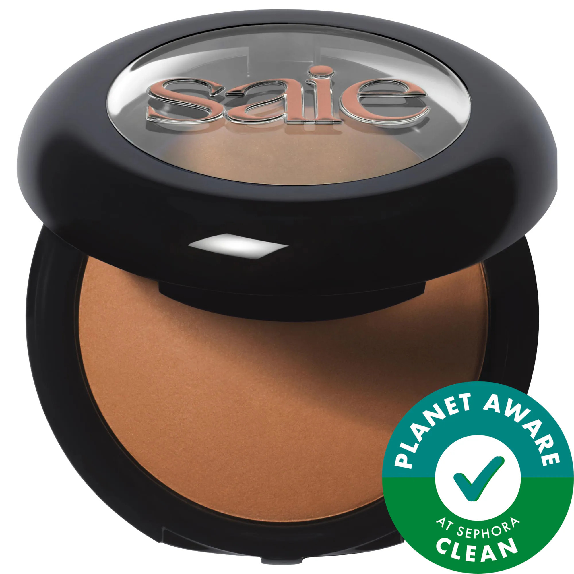Saie SuperSuede Radiant Talc-Free Baked Powder Bronzer Portofino 0.28 oz/8 g | Sephora (US)