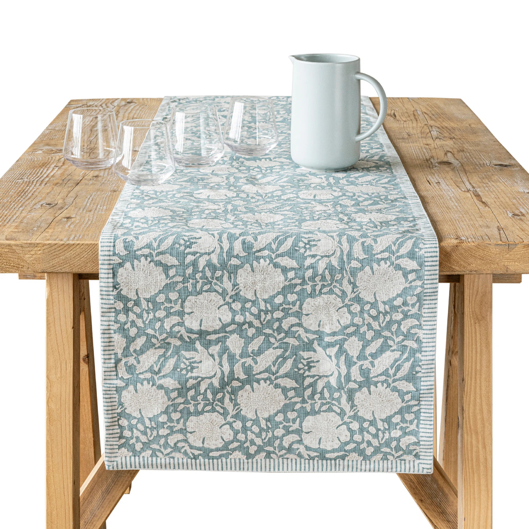 over&back Hand-Blocked Table Runner | Birch Lane