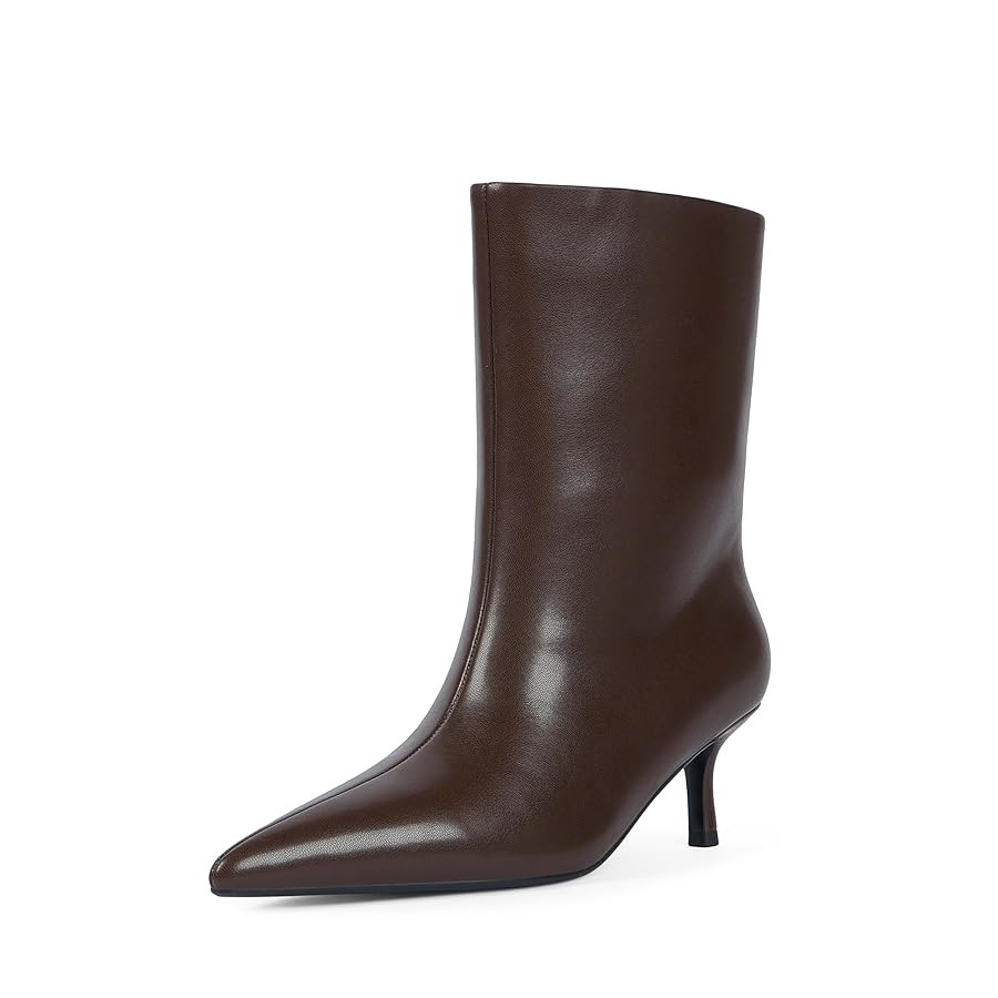 Modatope Ankle Boots for Women Pointed Toe Kitten Heel Fall Boots for Women Short Dress Party Cas... | Amazon (US)