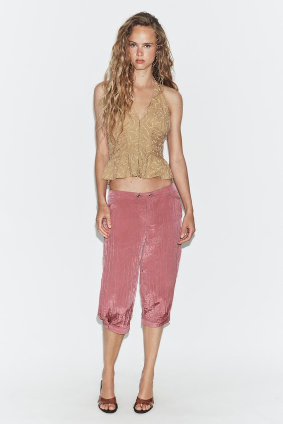 HALTER BEADED TOP | Zara UK