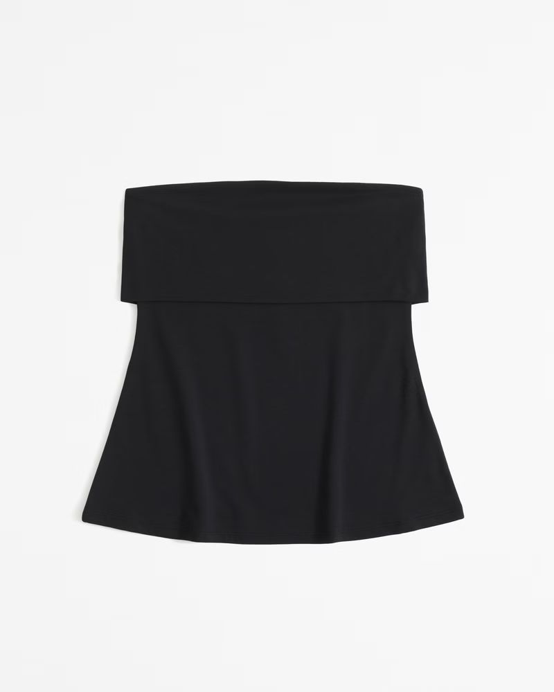 Cotton-Modal Foldover Tube Top | Abercrombie & Fitch (US)