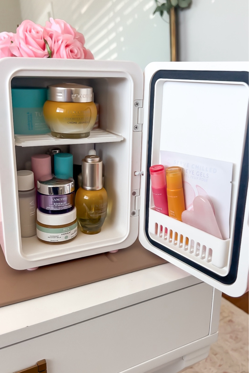 Skincare fridge restock