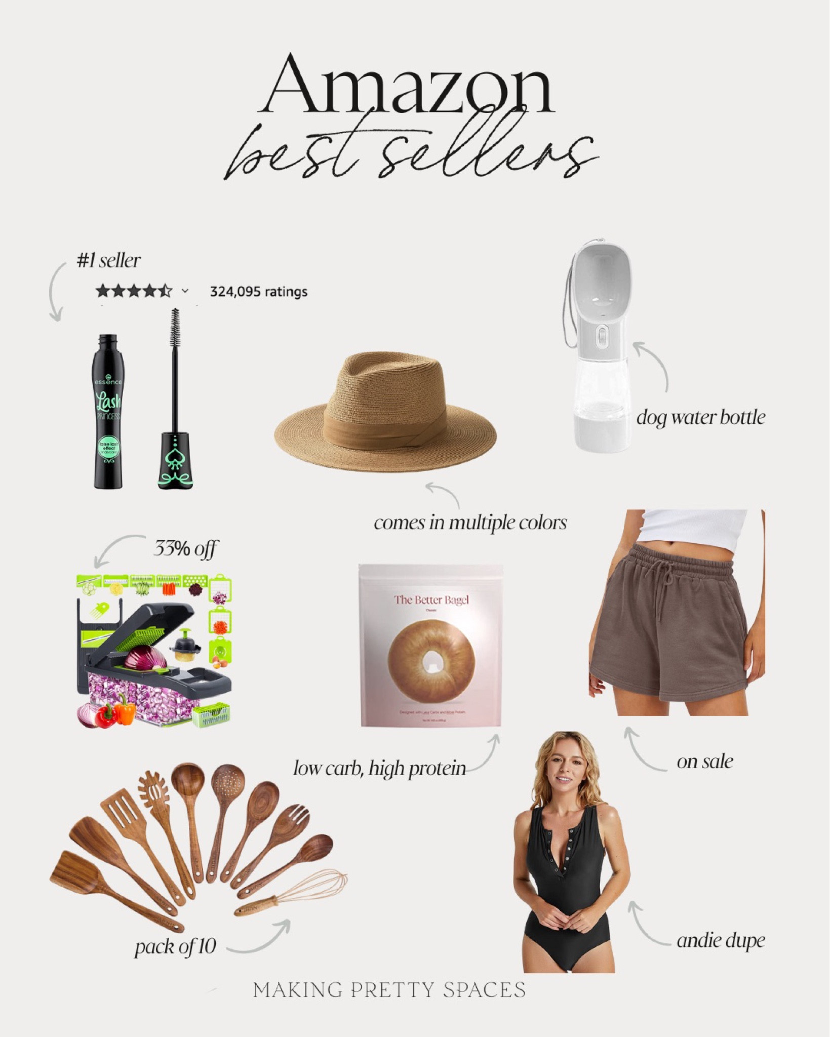 Shop these last weeks best sellers!
Amazon finds, mascara, hat, dog water bottle, food chopper, healthy bagels, comfy shorts, kitchen utensils, swimsuit 

#LTKsalealert #LTKfamily #LTKstyletip
