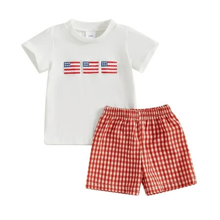 Zanarzt Infant Fourth Of July Outfit Girl 4th Of July Baby Boy Outfit Fourth Of July Boy Outfit 4th Of July Clothing for Baby Toddler Boy Summer Clothes Grey,6-12 Months | Walmart (US)