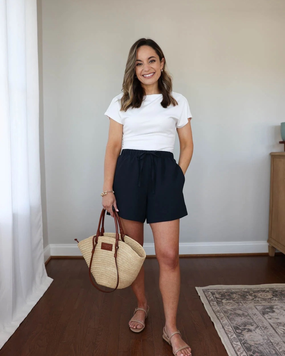 Styling the Aritzia Lodge shorts three ways for Summer!

Lodge shorts (Aritzia): xs

Outfit 1:
White top (Nordstrom): petite xs
Straw bag (Sezane)
Neutral Sandals: tts

Outfit 2:
Denim jacket (Abercrombie): xxs 
Tank top (Quince): xs 
Sneakers (Quince): true to size

Outfit 3:
Poncho (free people) one size - well proportioned for petites 
Tank top (Quince): xs 
Sandals (Sam Edelman): true to size

#LTKootd #LTKSeasonal #LTKPetite