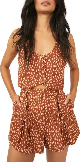 Bennett Crop Cotton Top & Shorts Set | Nordstrom