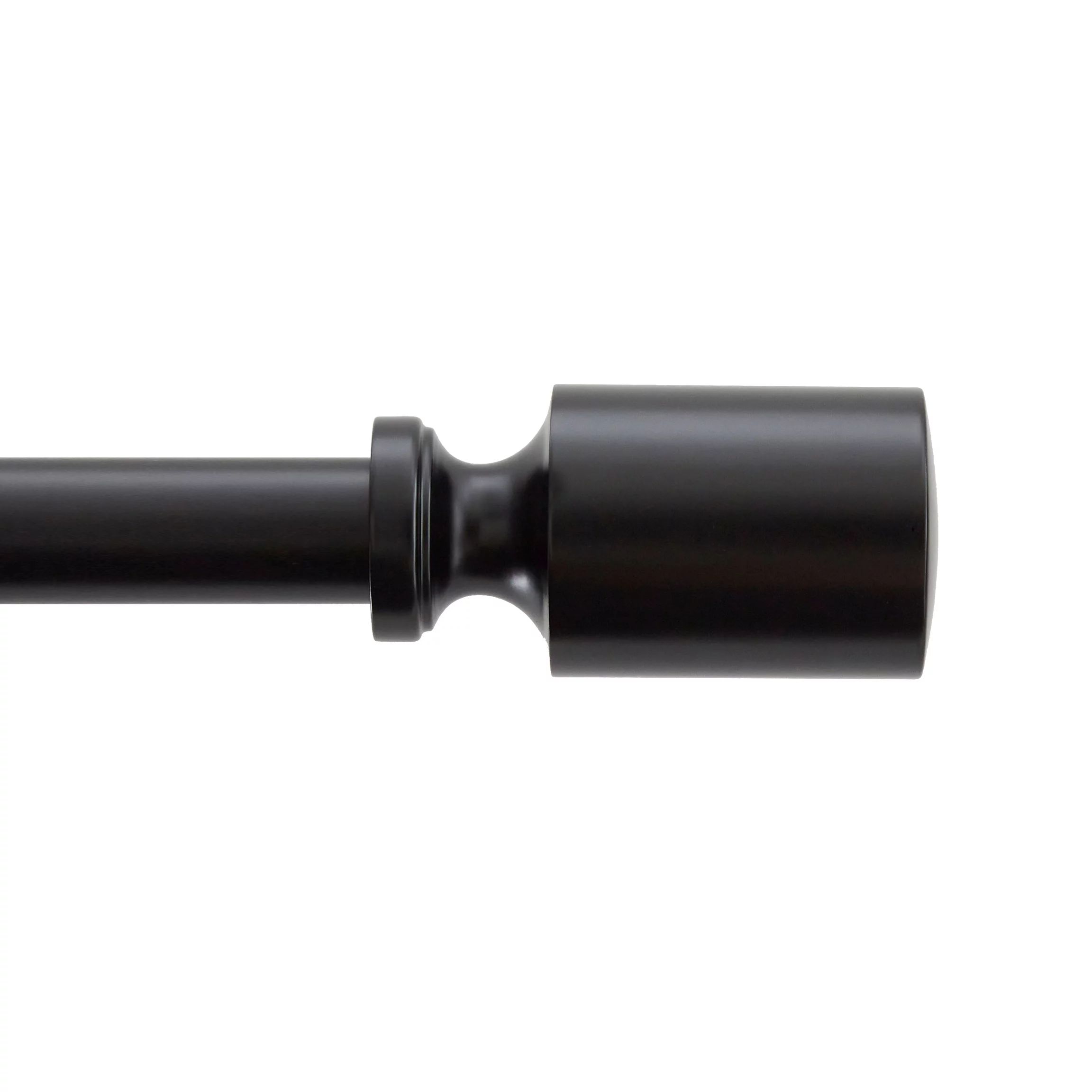 Better Homes & Gardens Flare 1" Dia. Black 42"-120" Single Curtain Rod Set - Walmart.com | Walmart (US)