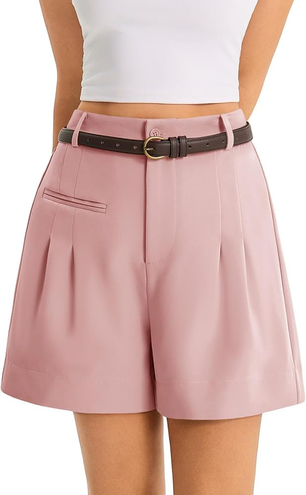 Cicy Bell Womens Wide Leg Dressy Shorts Casual Summer High Waisted Tailored Work Suits Shorts | Amazon (US)
