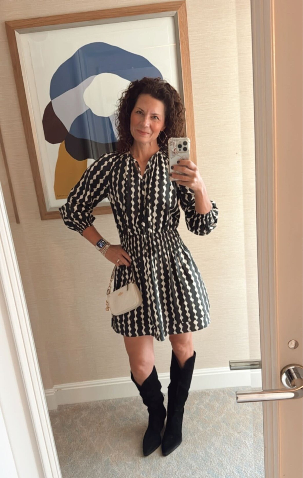 Dinner date look out first night in Chicago

Loving how these boots pull this mini dress together—comfortable, stylish, and just right for fall layering. Dress is an XS and fits true to size. I stuck with my normal shoe size in the boots.

#LTKShoeCrush #LTKStyleTip #LTKOver40