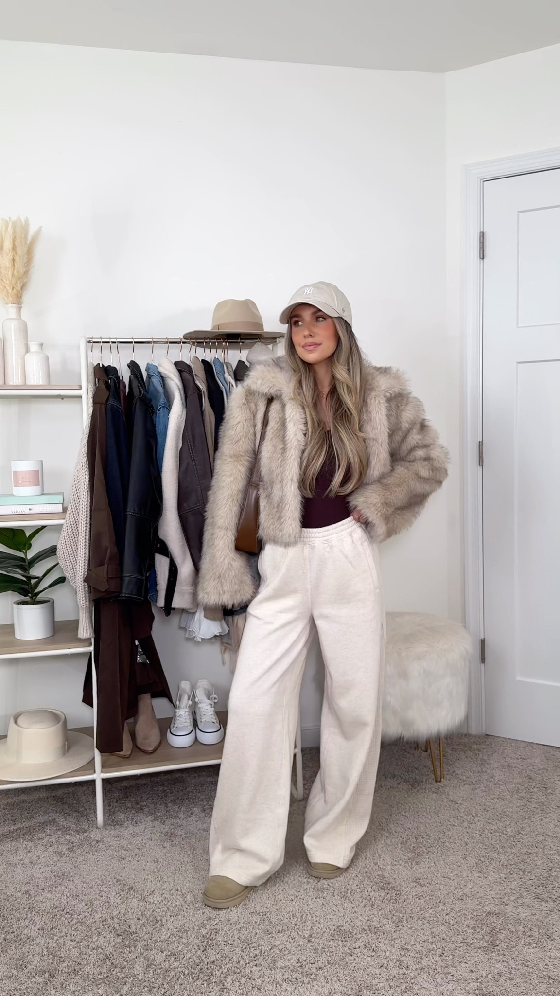 Casual winter outfit — comfy cozy but make it chic! I love this combo and the faux fur coat is the perfect layer. Size xs in everything 

#LTKSeasonal #LTKFindsUnder100 #LTKHoliday