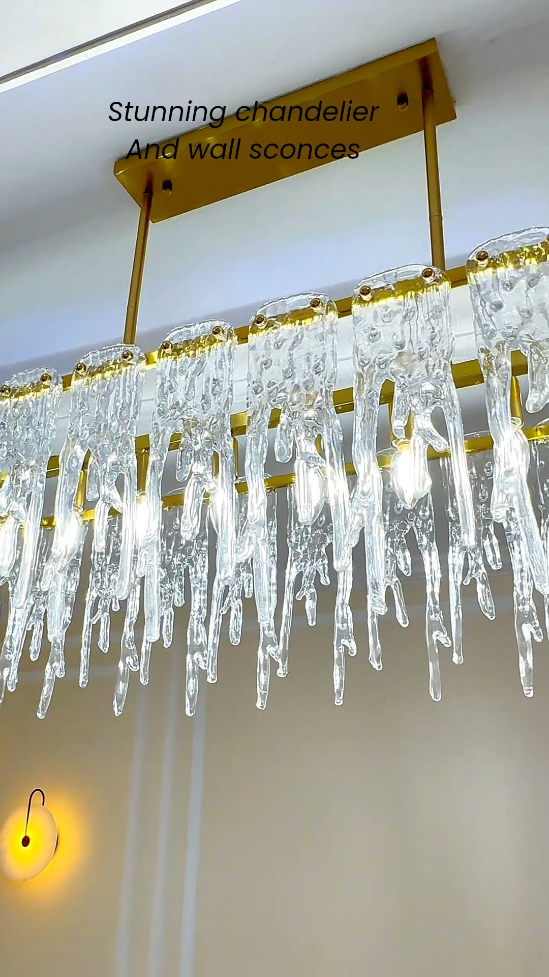 Absolutely stunning chandelier and wall sconces not the regular #

#LTKOver40 #LTKHome #LTKActive