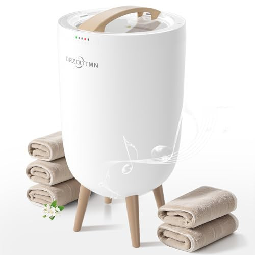 ORZDOTMN Towel Warmer Bucket 25L Rapid Heating - Luxury Towel Warmers for Bathroom with Bluetooth Speaker, Fits up to 3 Oversized Towels, Blankets, Bathrobe - with Timer, Mood Light | Amazon (US)
