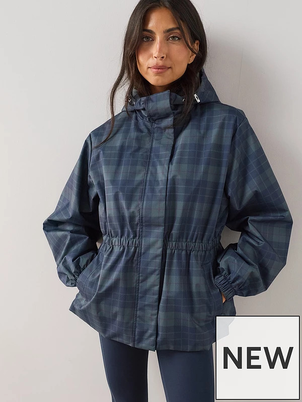 The Very Collection Check Gathered Waist Jacket - Print | Very (UK)