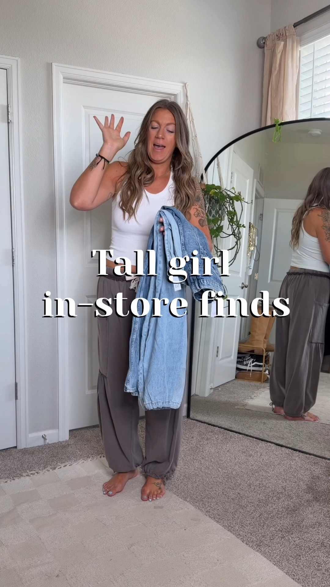 Large tank, large pants, 14/32 tall jeans (US & 🇨🇦 saved)

#LTKTall #LTKOver40 #LTKSaleAlert