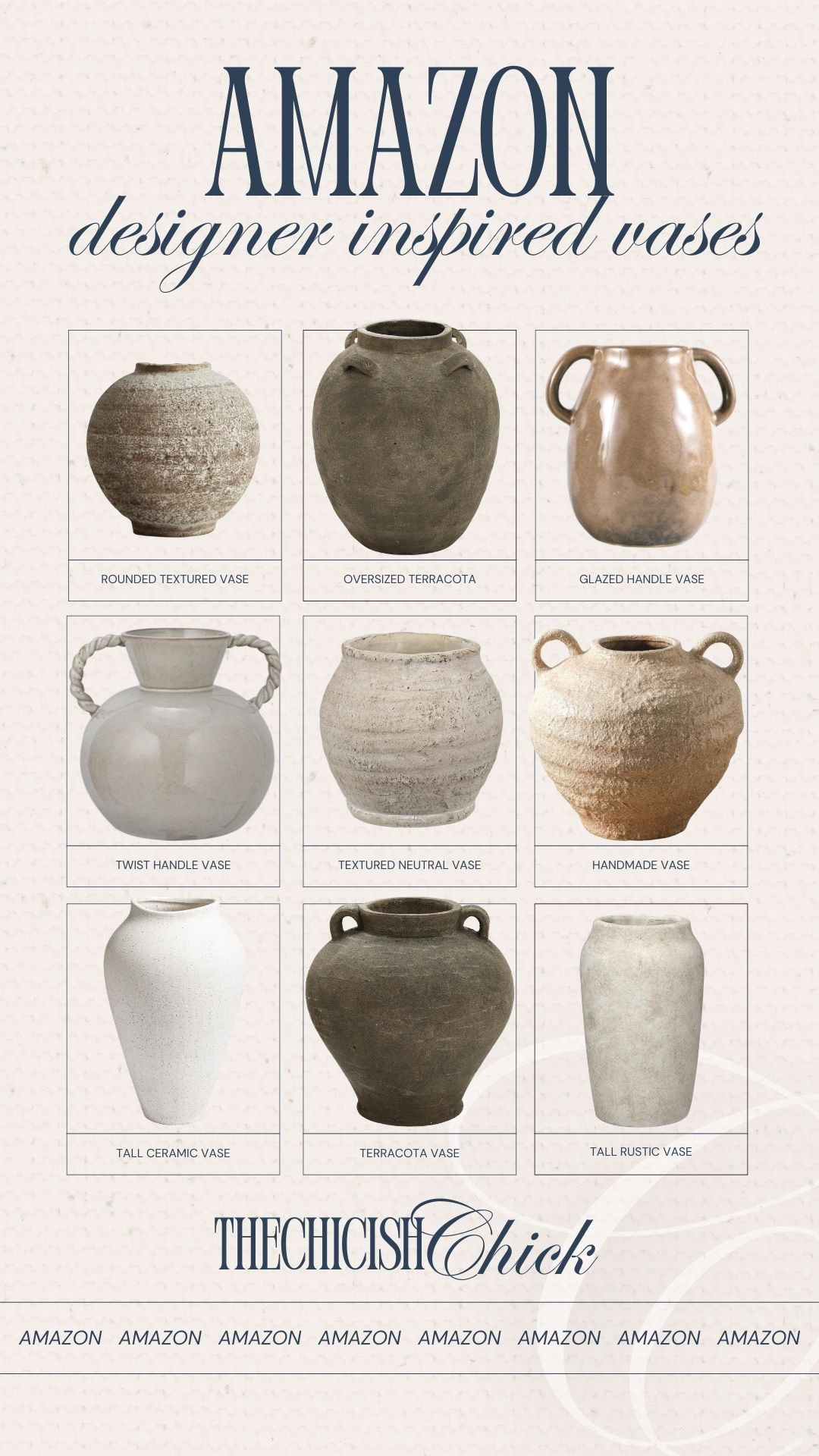 Amazon designer inspired vases. These are great for a centerpiece, entryway, or shelf styling. 

#LTKStyleTip #LTKSeasonal #LTKHome