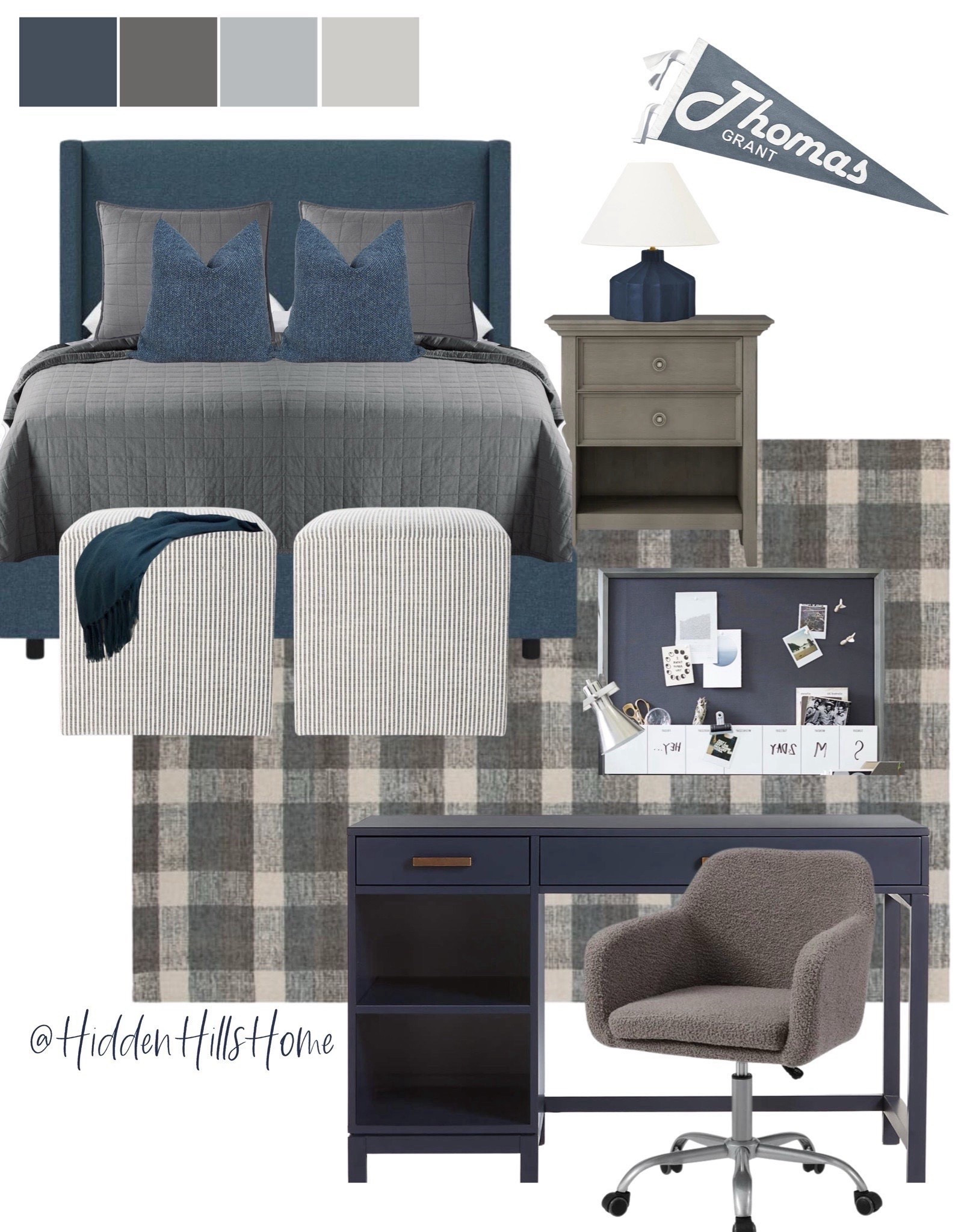 Teen boys bedroom mood board inspiration, teen boys bedroom decor, boys room design, navy blue and gray boys bedroom mood board # teen 


#LTKSaleAlert #LTKKids #LTKHome