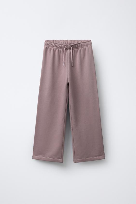 WIDE LEG FLEECE PANTS | Zara US