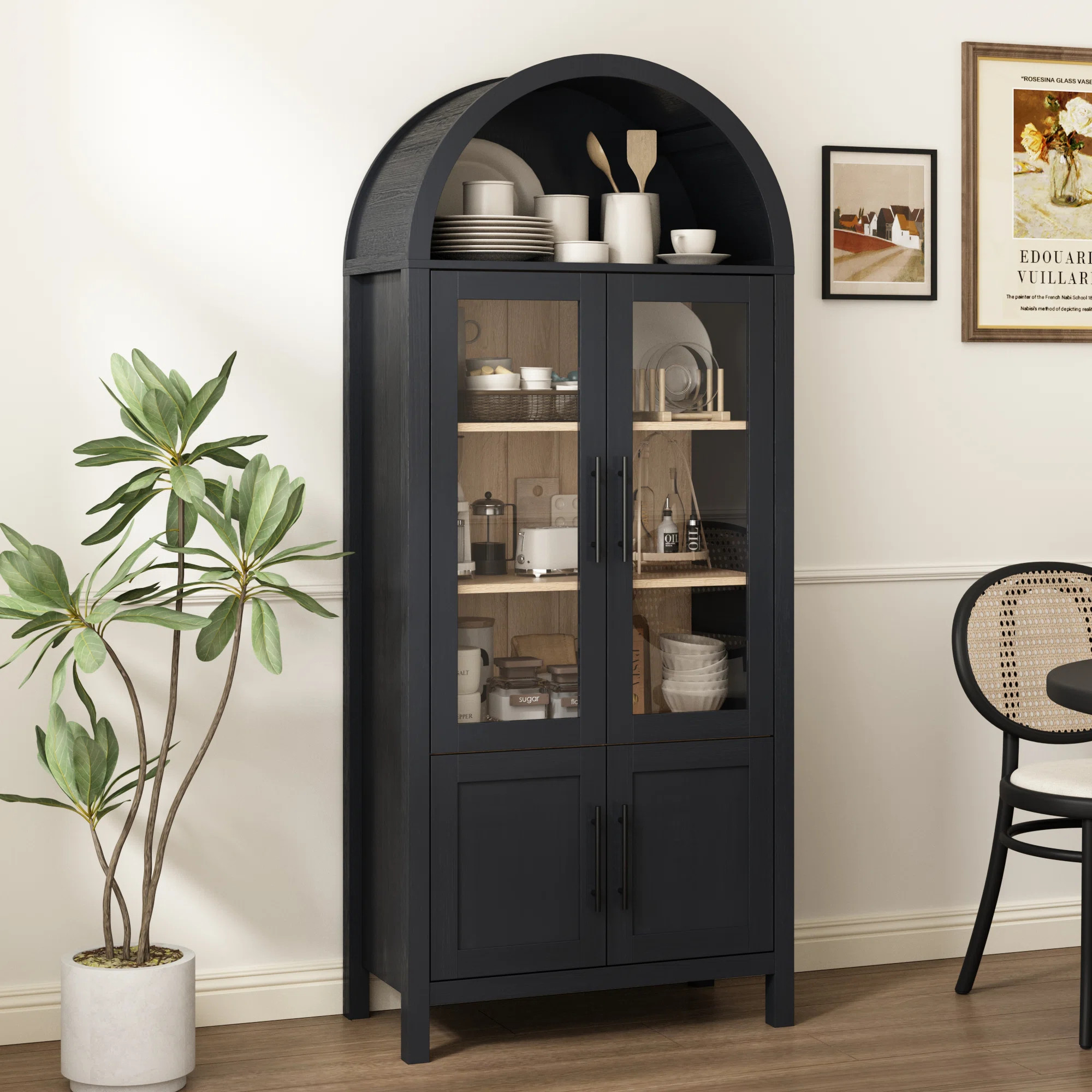 71'' Tall Arched Storage Display Cabinet | Wayfair North America