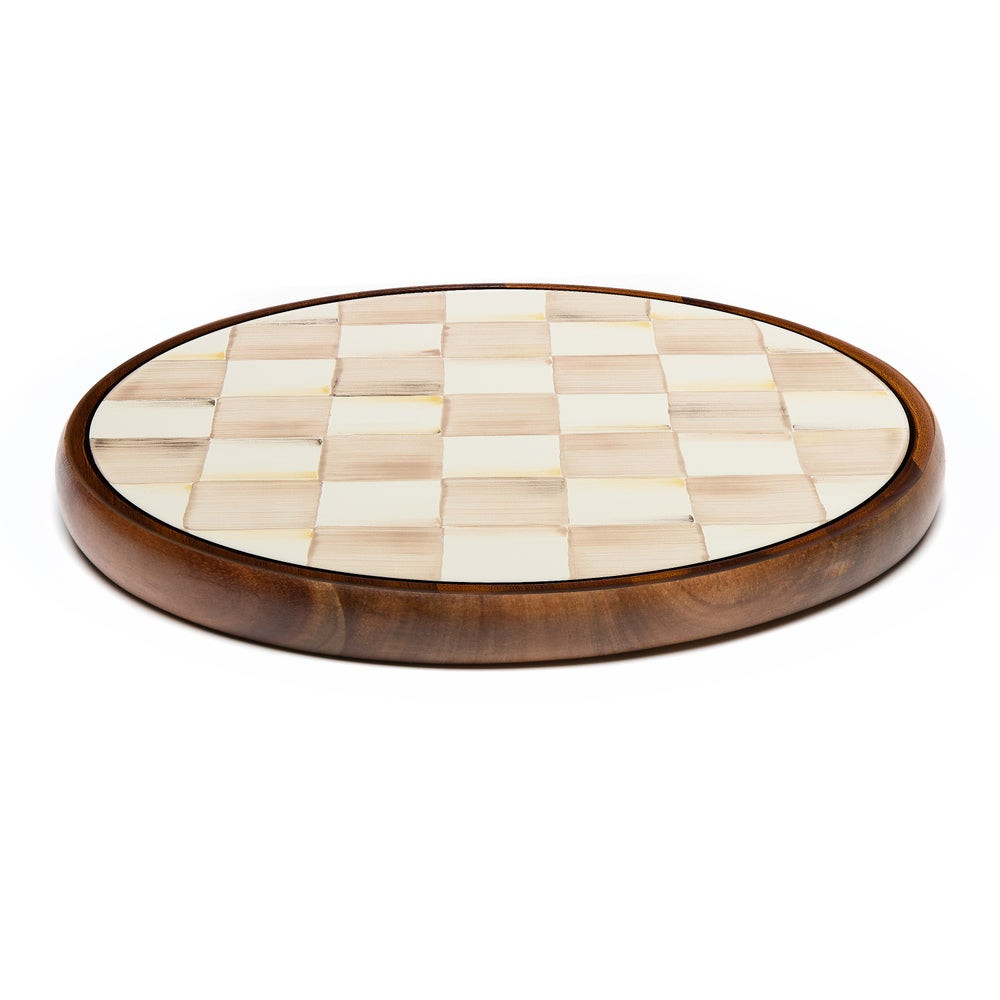 Mocha Check Large Trivet | MacKenzie-Childs