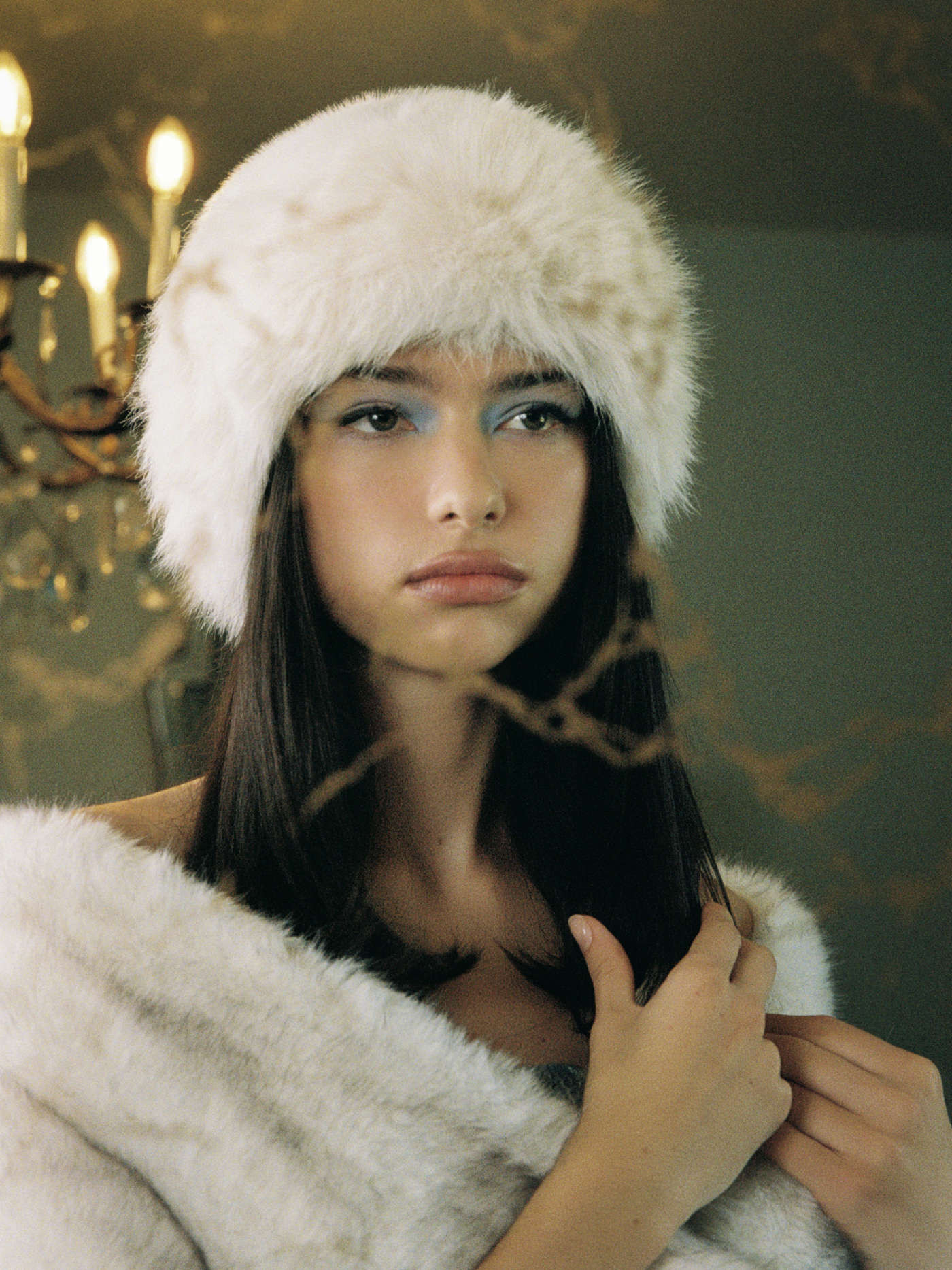 Damenweiße Fake - Pelz - Mütze mit Pompom For Lässige Alltagskleidung | Cider