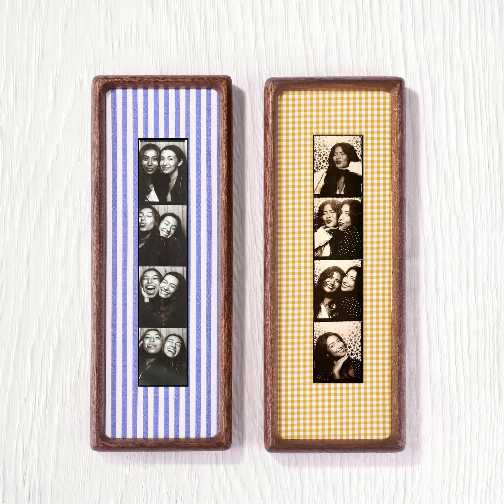 Fabric Mat Frame for Photobooth Strips, Solid Wood, 10 Colors, Gift for Mom Dad | Etsy (Global)