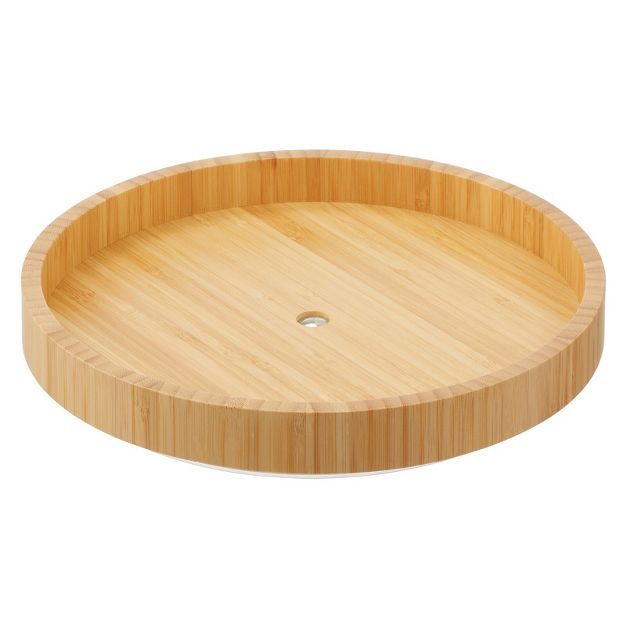 mDesign Lazy Susan Turntable Food Storage Container, 9" Round - Natural | Target