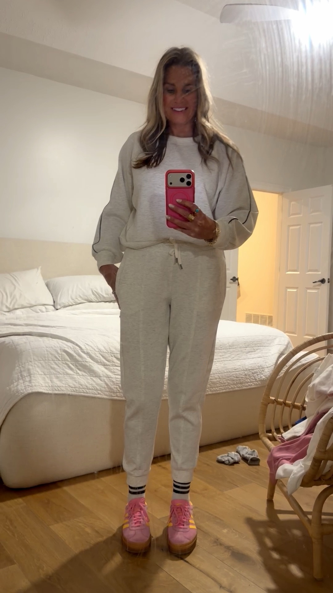 Sam’s Club sandwash joggers and crewneck pullover. Items sold separately.

I love love love the feel of this. Feels high en and each piece is under $15! Total errands running, chill night or travel day style. 

For reference I’m 5’9” (with long legs and a shorter torso) and am wearing size M in both. 

#LTKmomlife #LTKTravel #LTKdayinmylife
