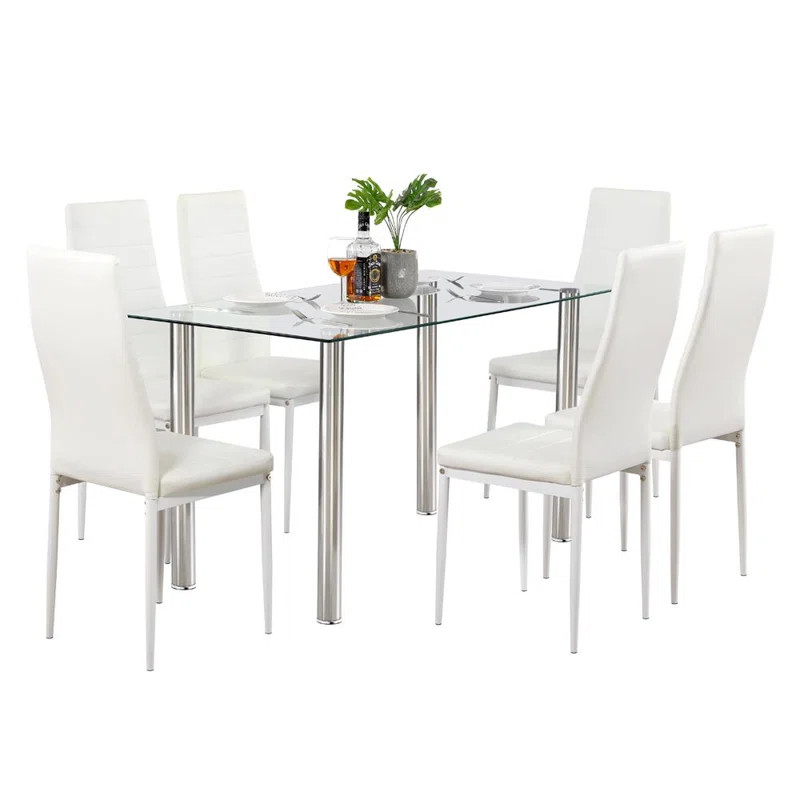Wade Logan Anlly 7 Piece Dining Set & Reviews | Wayfair | Wayfair North America