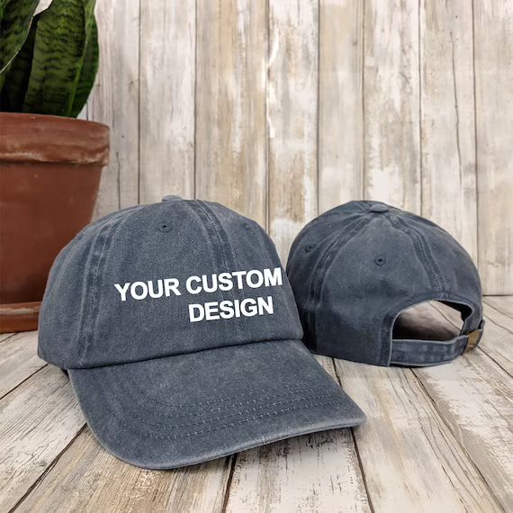 Custom Washed Dad Cap / Anvil Low Profile Hats / Embroidered | Etsy | Etsy (US)