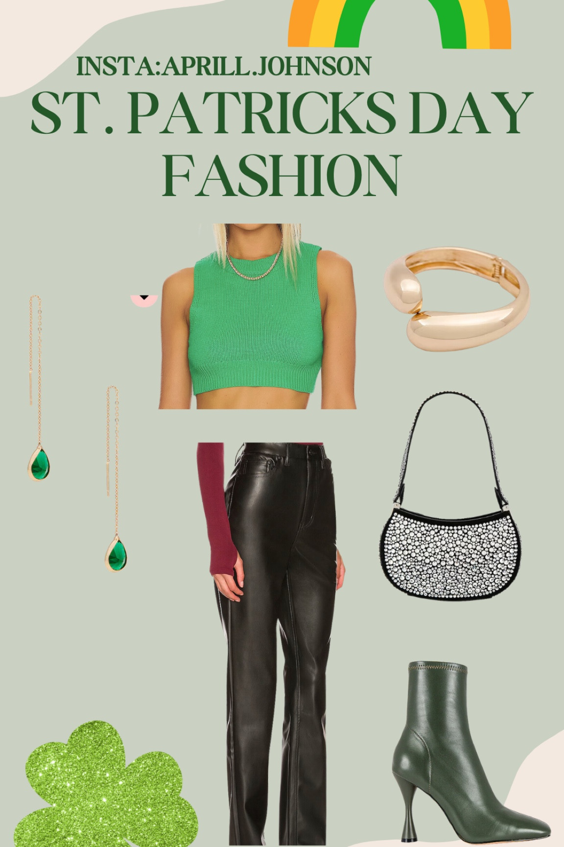 St patricks day outfit ideas 
Spring outfits
Date night outfit
Leather pants 

#LTKstyletip #LTKSpringSale #LTKshoecrush