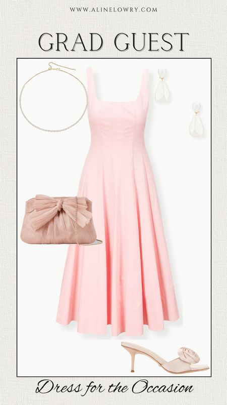 Dress for the occasion: mom of the graduate or graduation guest. Gorgeous spring dress look, to look feminine and elegant. Pink outfit idea 

#LTKSeasonal #LTKU #LTKstyletip