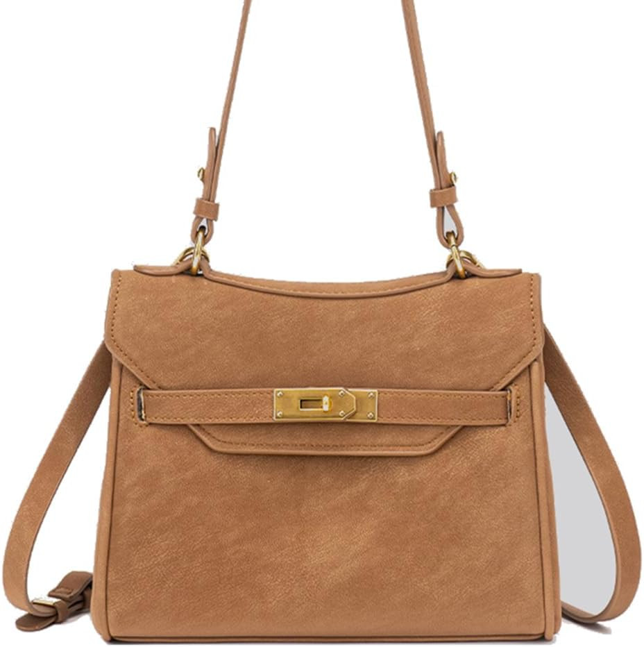 Woven Purse Crossbody Bag Suede Top Handle Bags for Women Leather Small Handbags | Amazon (US)