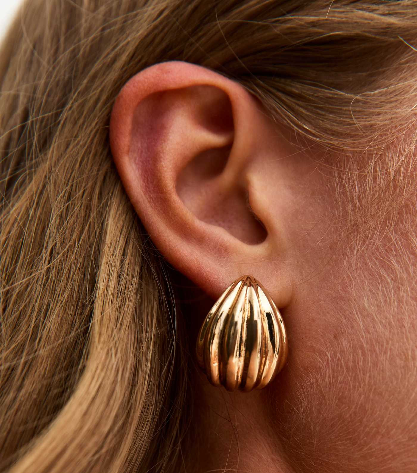 Gold Tone Shell Stud Earrings | New Look | New Look (UK)