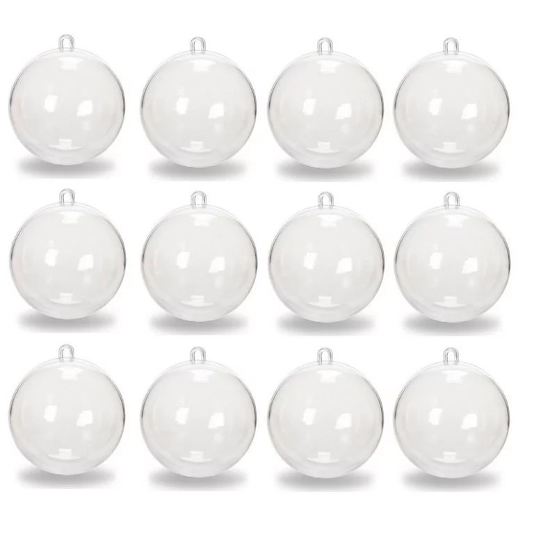 Charmed Clear Plastic All Occasion Ball Ornaments, 12 Count (1.97") | Walmart (US)