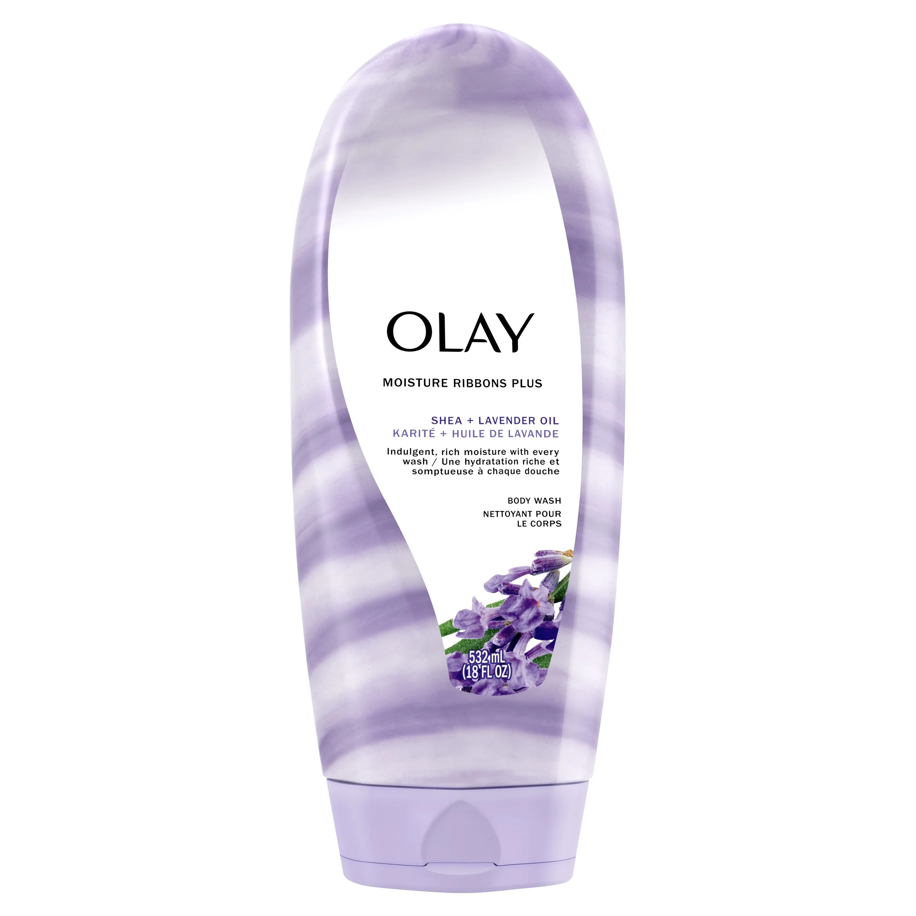Olay Moisture Ribbons Plus Shea + Lavender Oil Body Wash, 18 oz | Walmart (US)