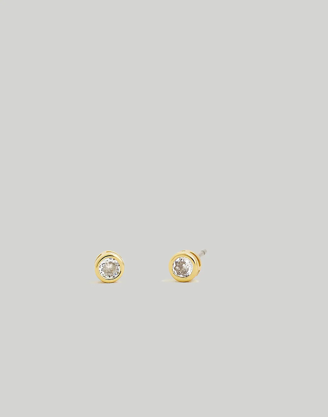 The Tennis Collection Bezel Set Crystal Stud Earrings | Madewell