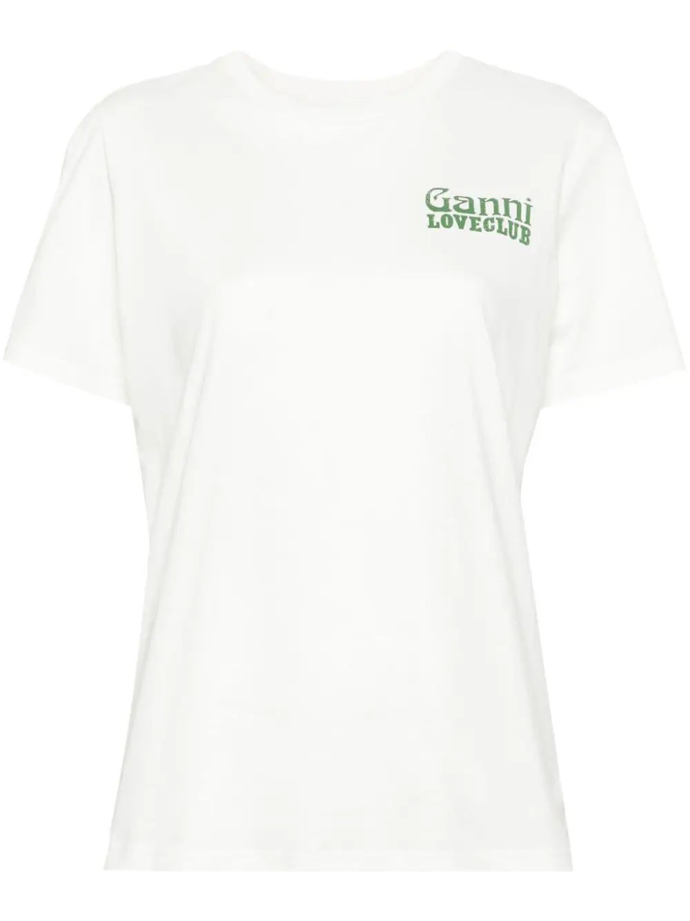 GANNI Loveclub Organic Cotton T-shirt - Farfetch | Farfetch Global