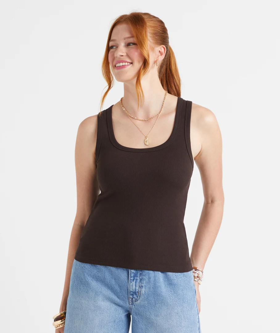 AUSTRALIAN COTTON SCOOP NECK TANK | Sportsgirl