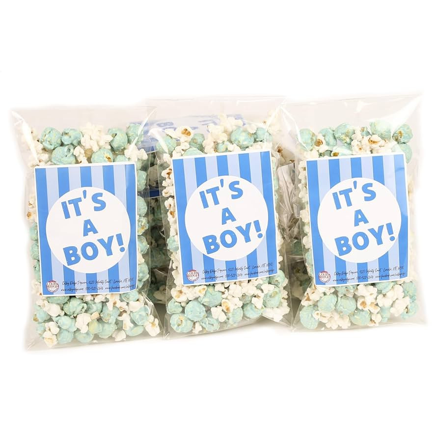 Welcome Baby Boy or Girl! Baby Shower Popcorn Bags Gender Reveal Party Favor Gifts (20 Pack) (20-... | Amazon (US)