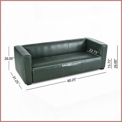 Modern Tuxedo 3-Seater Sofa with Smooth Upholstery & Birch Wood Legs for Living Room | Wayfair North America