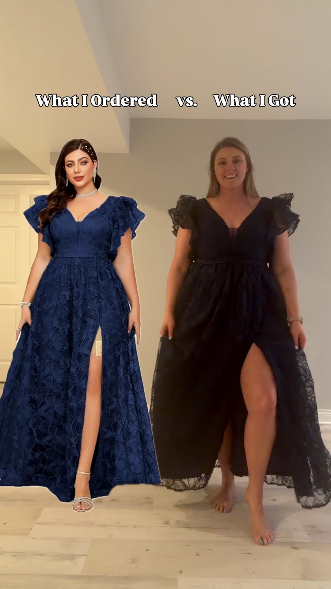 What I ordered vs. what I got! My lighting is obviously not great, but look how gorgeous this blue gown is. Perfect for an event that requires a formal gown! 

I’m wearing a 1X and wish an XL was available, but only available in sizes 1X-4X. 

wedding guest dresses, formal dresses, plus size dresses

#LTKPlusSize #LTKWedding