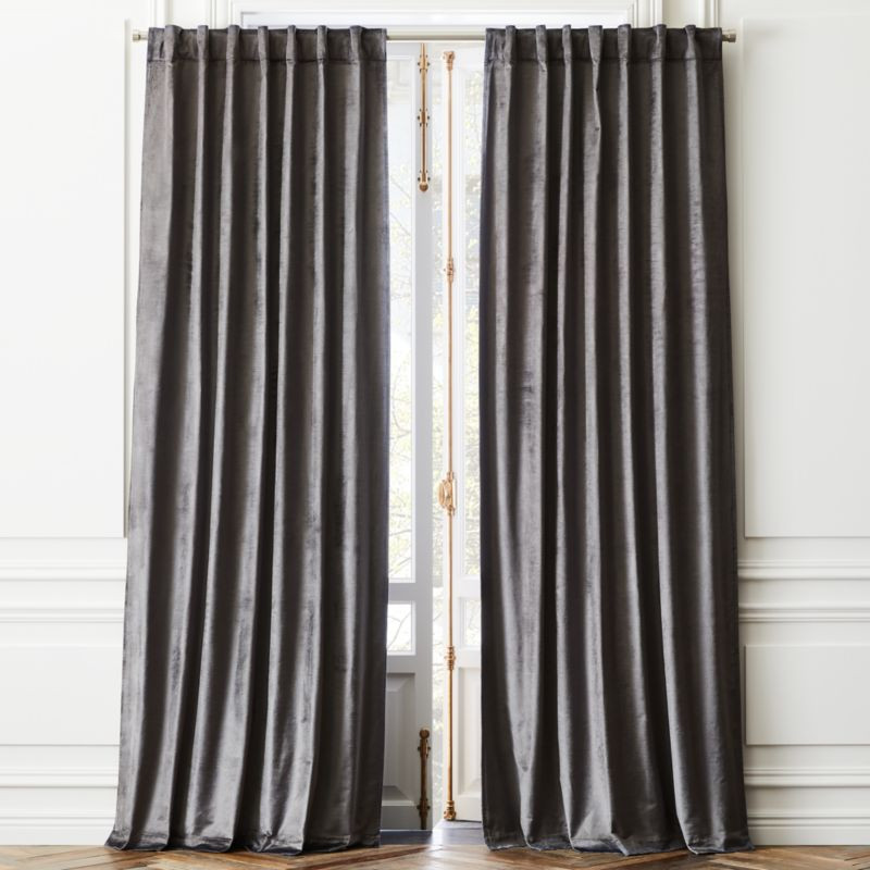 Cotton Viscose Dark Grey Panel 48"x84" | CB2 | CB2