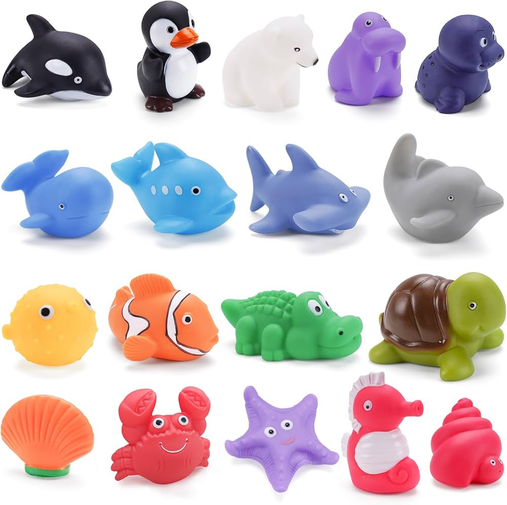 18Pcs No Hole Baby Bath Toys for Toddlers 1-3, Bath Toys for Infants 6-12 Months, Pool Toys for T... | Amazon (US)