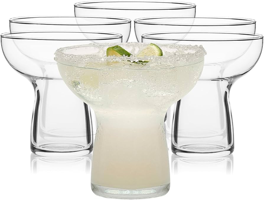 Libbey Stemless Margarita Glasses Set of 6, Modern Margarita Glasses, Lightweight, Unique Bar Gla... | Amazon (US)