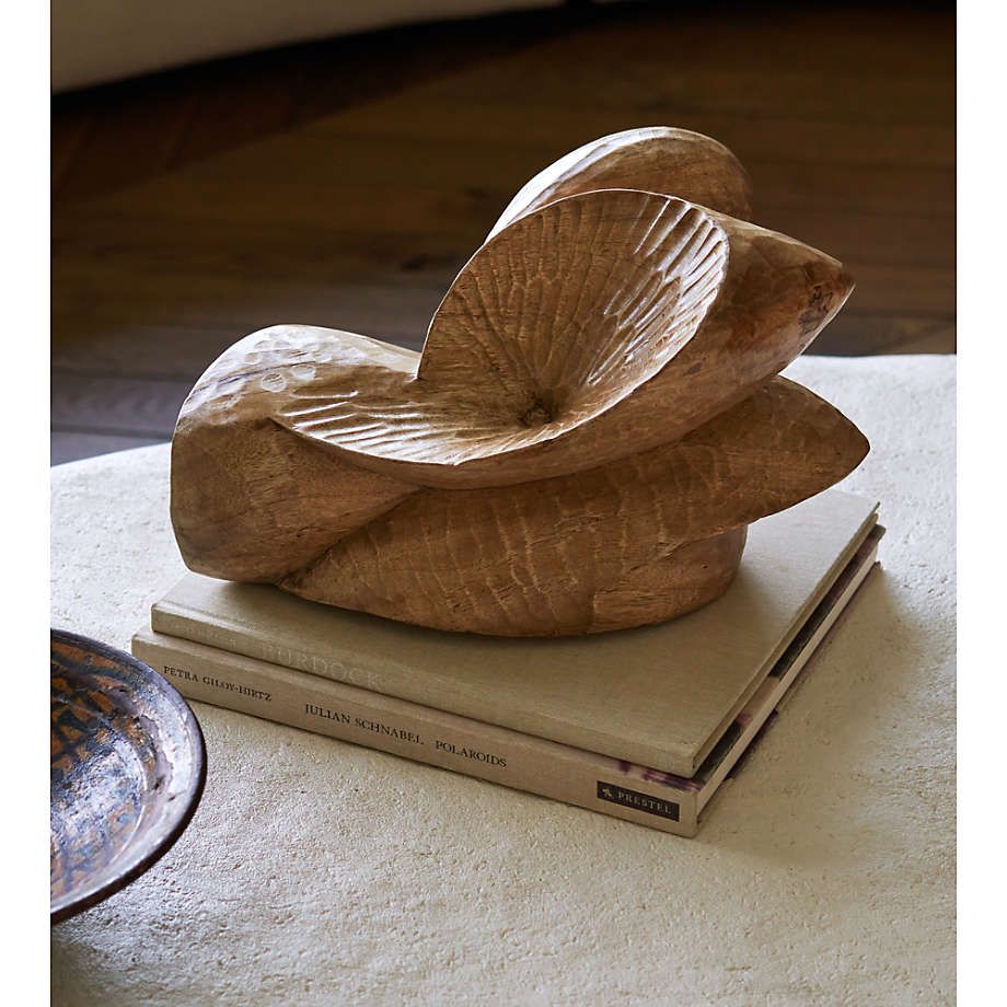 Chamfer Abstract Wood Sculpture by Athena Calderone | Crate & Barrel | Crate & Barrel